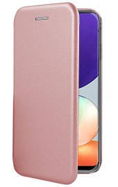 Луксозен кожен калъф тефтер ултра тънък Wallet FLEXI и стойка за Samsung Galaxy A53 5G A536B златисто розов 